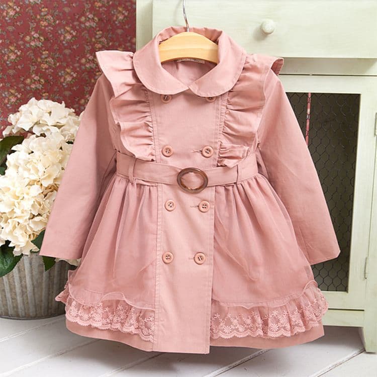Girls' Spring Autumn Outfit Windbreaker Stylish Coat