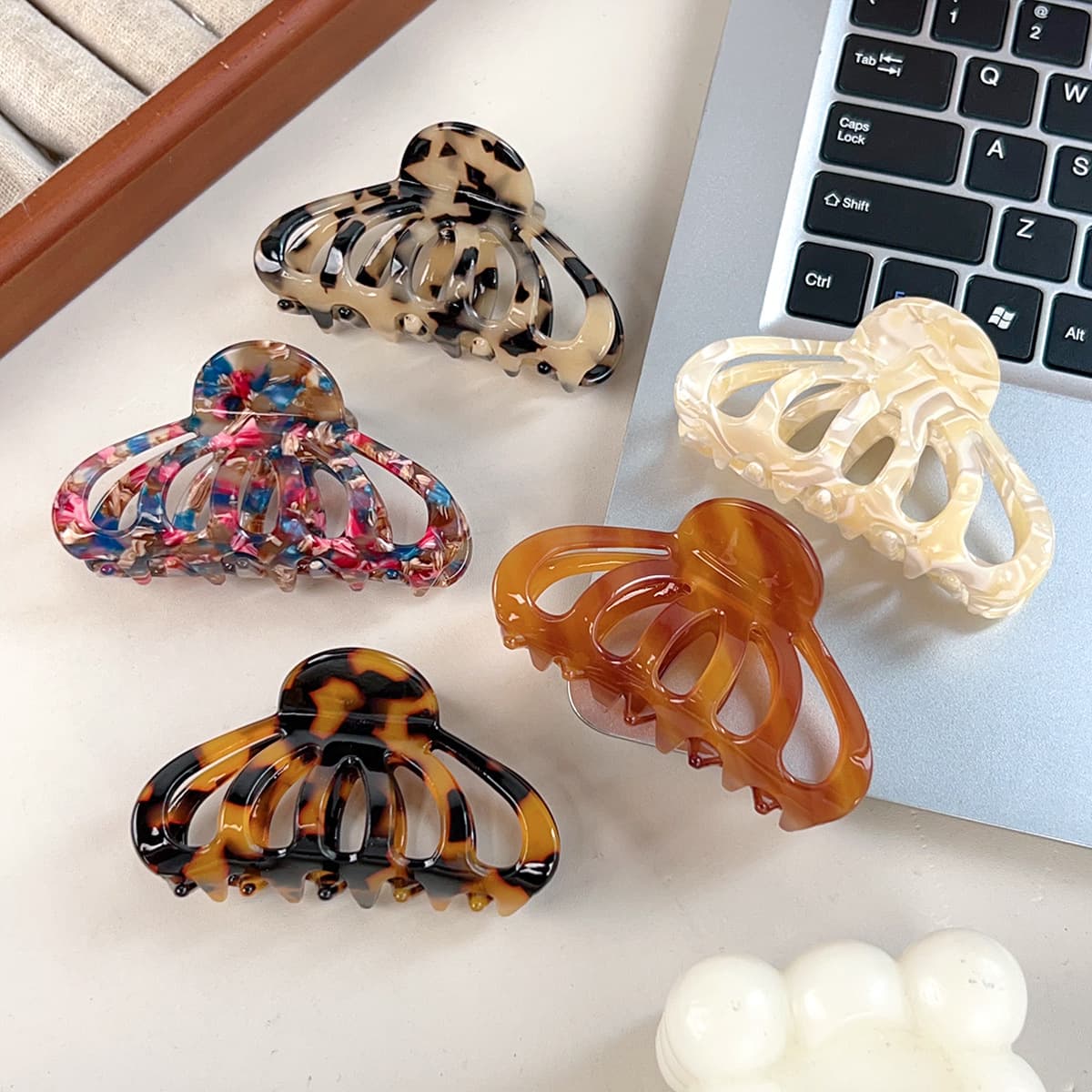 New Korean-style Acetate Lantern Hair Clip, Pumpkin-shaped Claw Clip