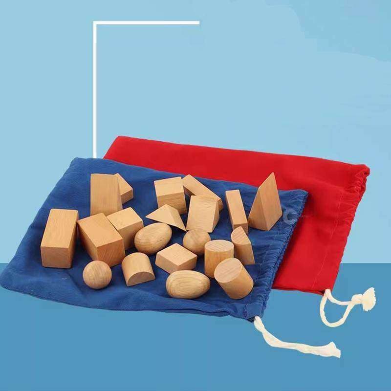 Red And Blue Early Education Geometric Solid Shape Mystery Bag Educational Toy