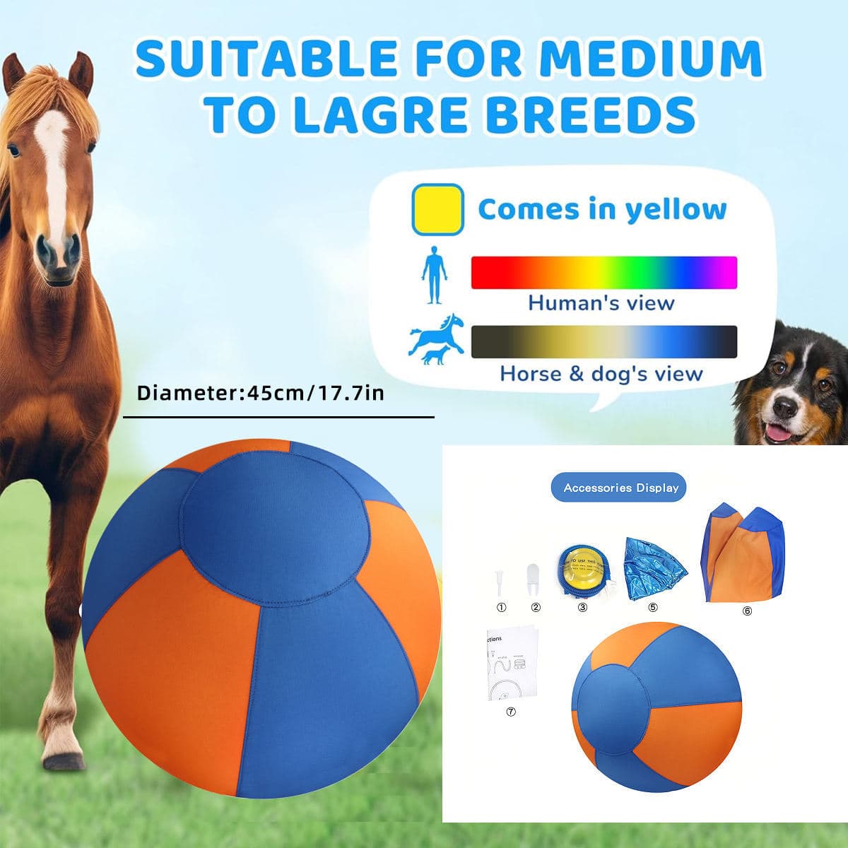 Horse-riding Bite-resistant Self-amusing Boredom-buster Teething Chew Inflatable Training Ball