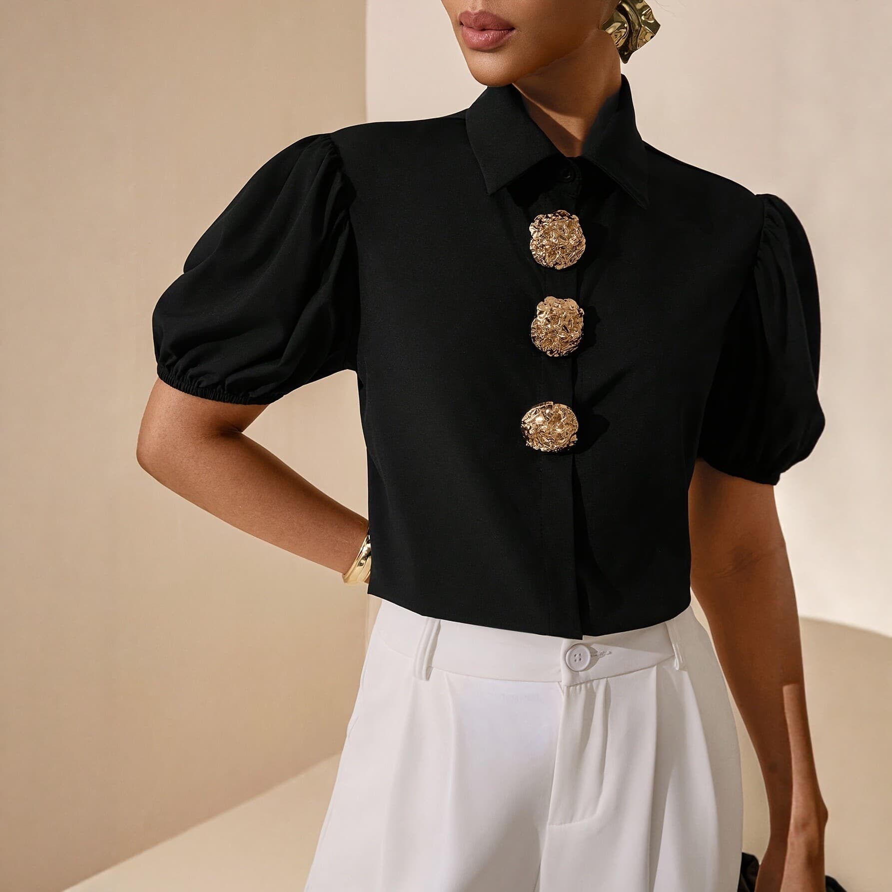 Elegant Versatile Workwear Top For Women