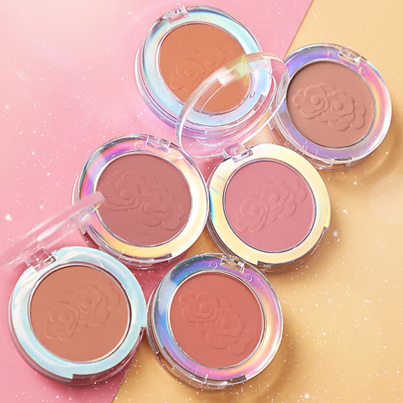 Fine-textured Single-color Blush For Women