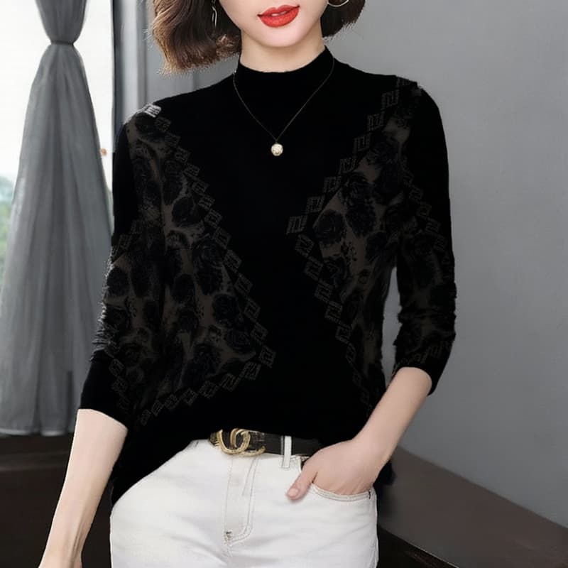 Fashionable Fleece-lined Thickened Bottoming Top