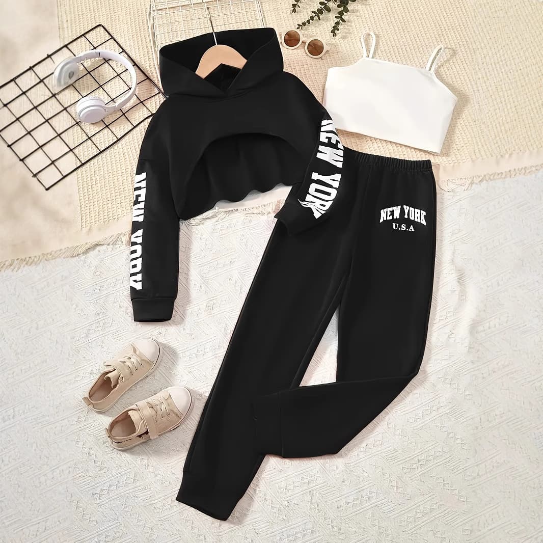Cross-border Foreign Trade Instagram-style Springfall Fashion Three-piece Set For Girls