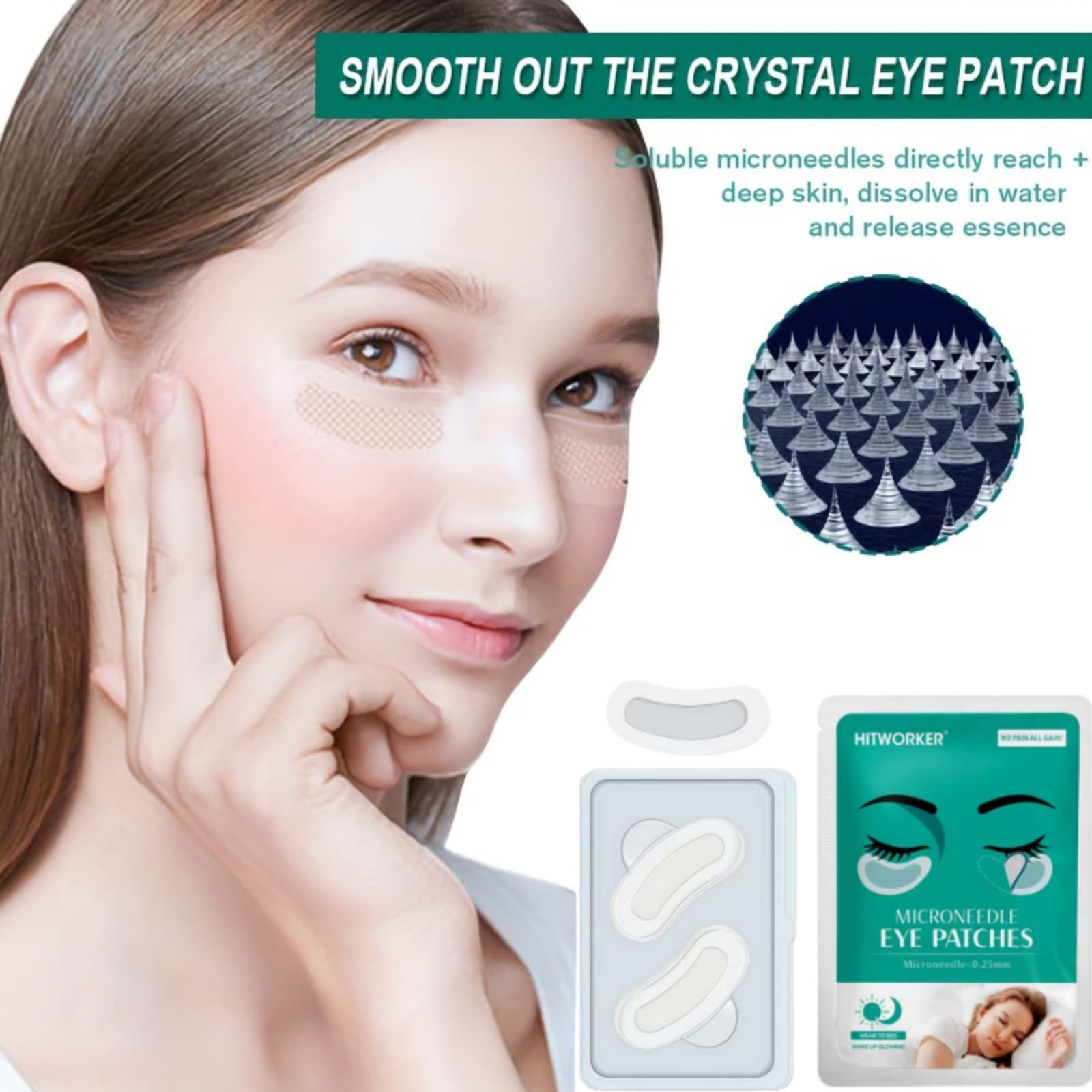 Soluble Microneedle Eye Mask For Anti-wrinkle Effects