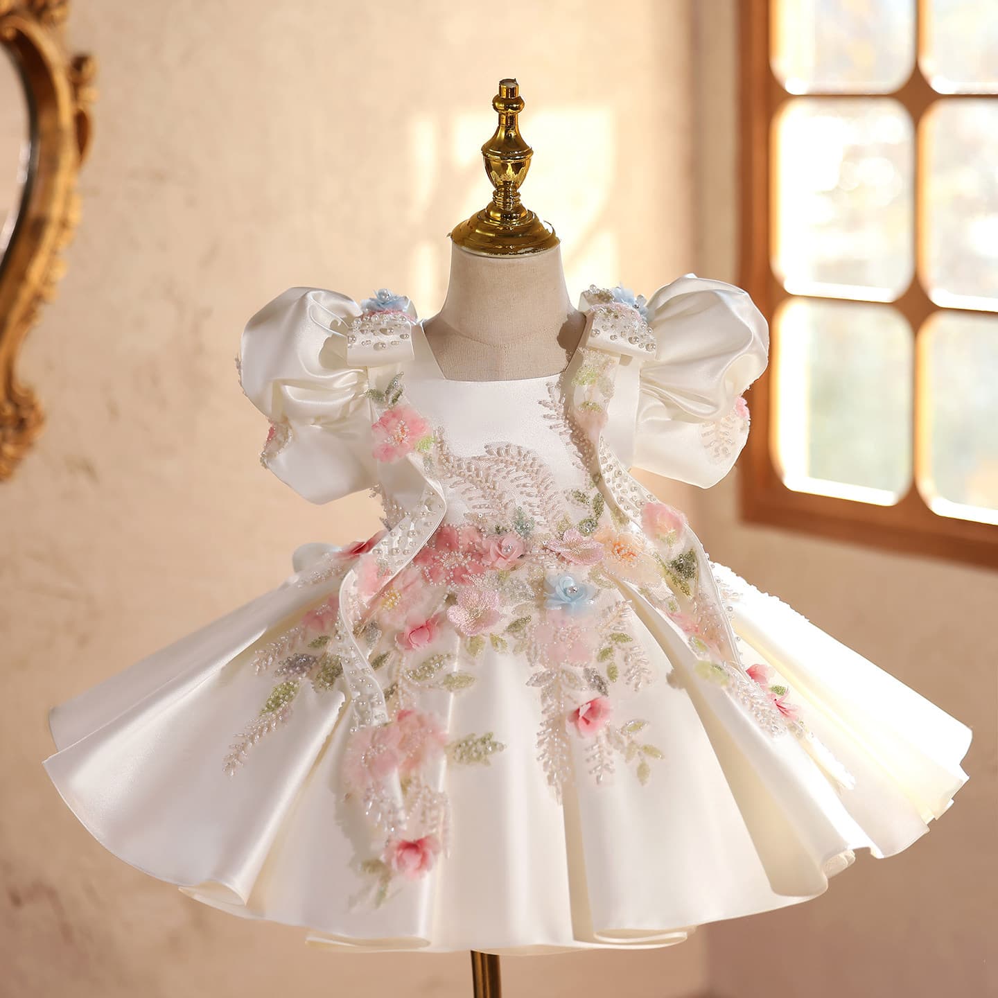 High-end Flower Girl Wedding Puffy Dresssweet And Adorable For Little