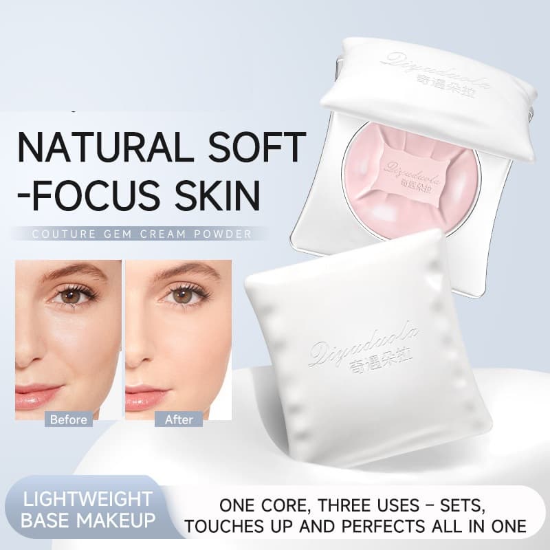 Long-lasting Touch-up Powder With Concealing And Setting Properties, Delivering A Finely Blended Finish