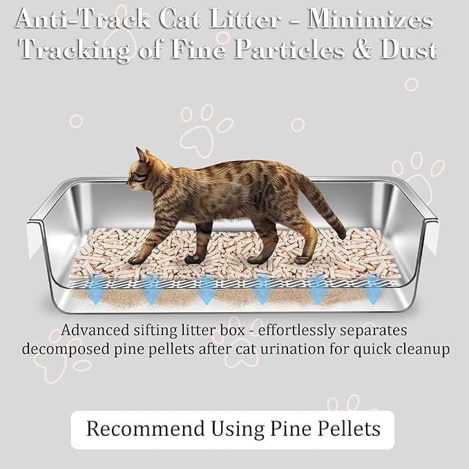 Stainless Steel Filter Cat Litter Box Detachable And Open-style Cat Toilet