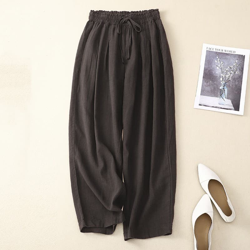 Casual Relaxed-fit Figure-flattering Straight-leg Trousers