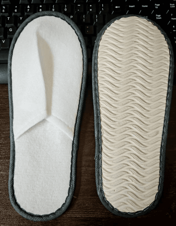 Disposable slippers-willow bottom type-gray-0.18 pearl cotton + help cover + non-spinning strip-1 pair