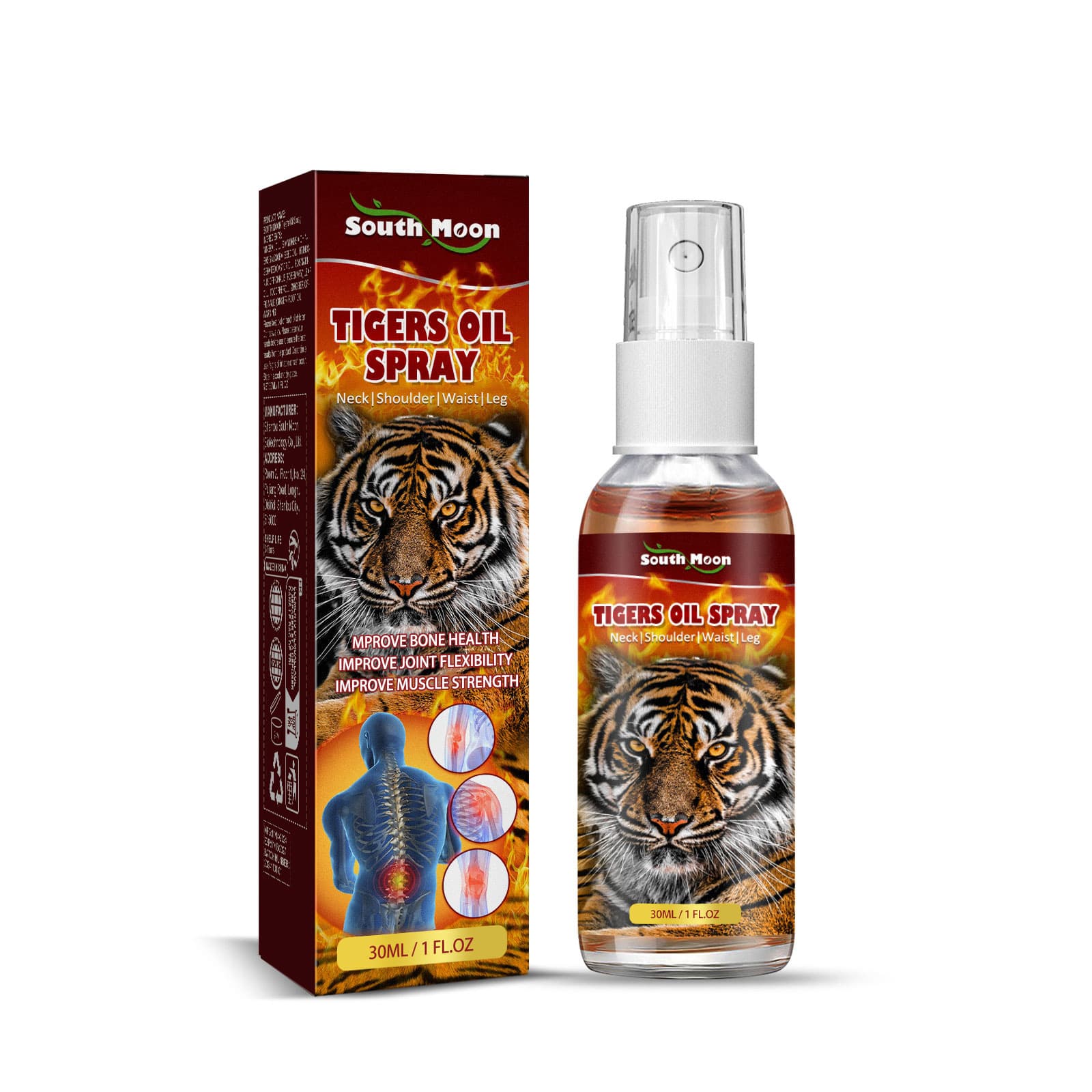 SouthMoon Tiger Balm Spray For Shoulder, Neck, Joint, And Muscle Massage And Care For Cross-border Trade