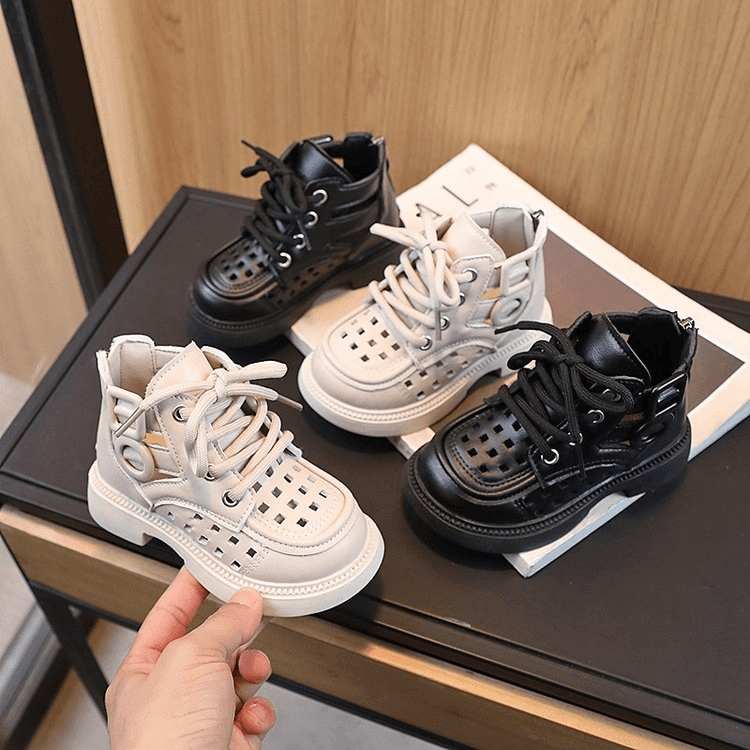Spring Summer British Style Mid Calf Sandals For Boys Girls, Fashion Comfortable Versatile Casual Kids Shoes