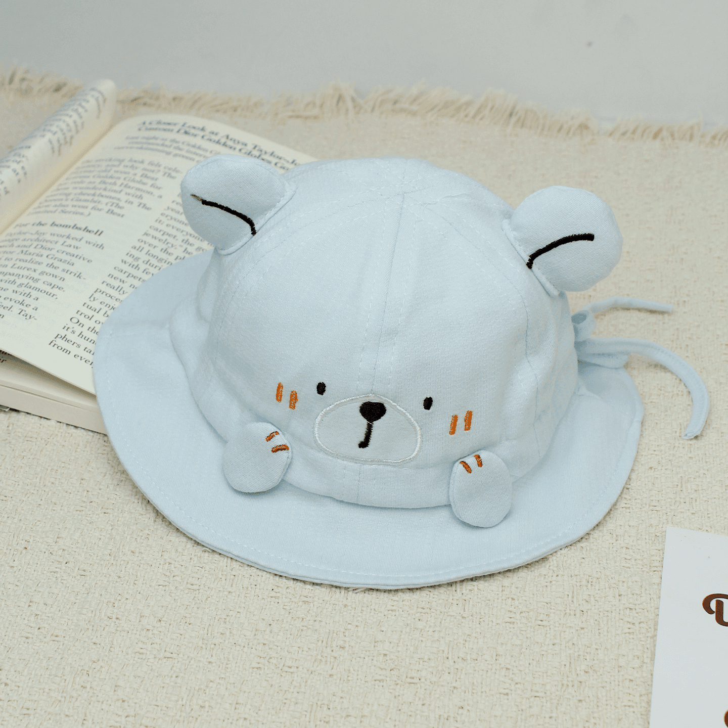 Children's Cartoon Animal-decorated Round-top Sailor Hat With A Cute And Soft Appearance, Suitable For Spring And Summer Wear.
