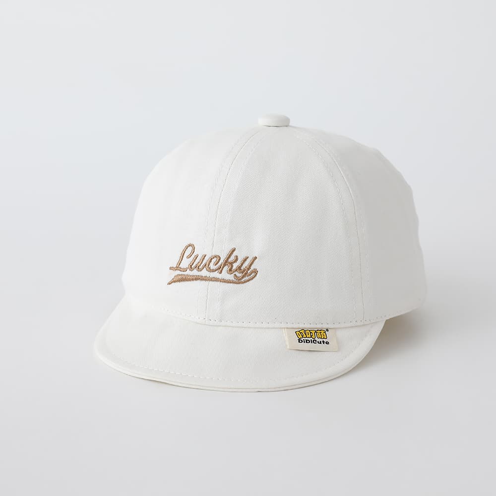 Children's Solid-color Artistic Font English Embroidery Adjustable Simple And Fashionable Soft-brim Baseball Cap For Outdoor Travel And Daily Use