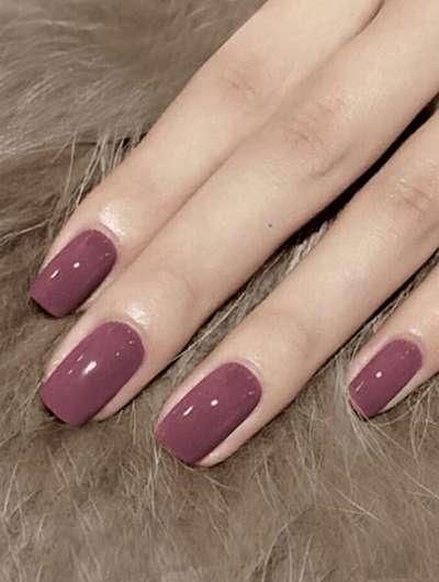 Upgrade Your Look Long Square-shaped Fake Nail Tips For Casual And Simple Matte Pure Purple Design Nail Art Set.Suitable For Full Coverage Of Nails,suitable For Parties,dances And Daily Wear.