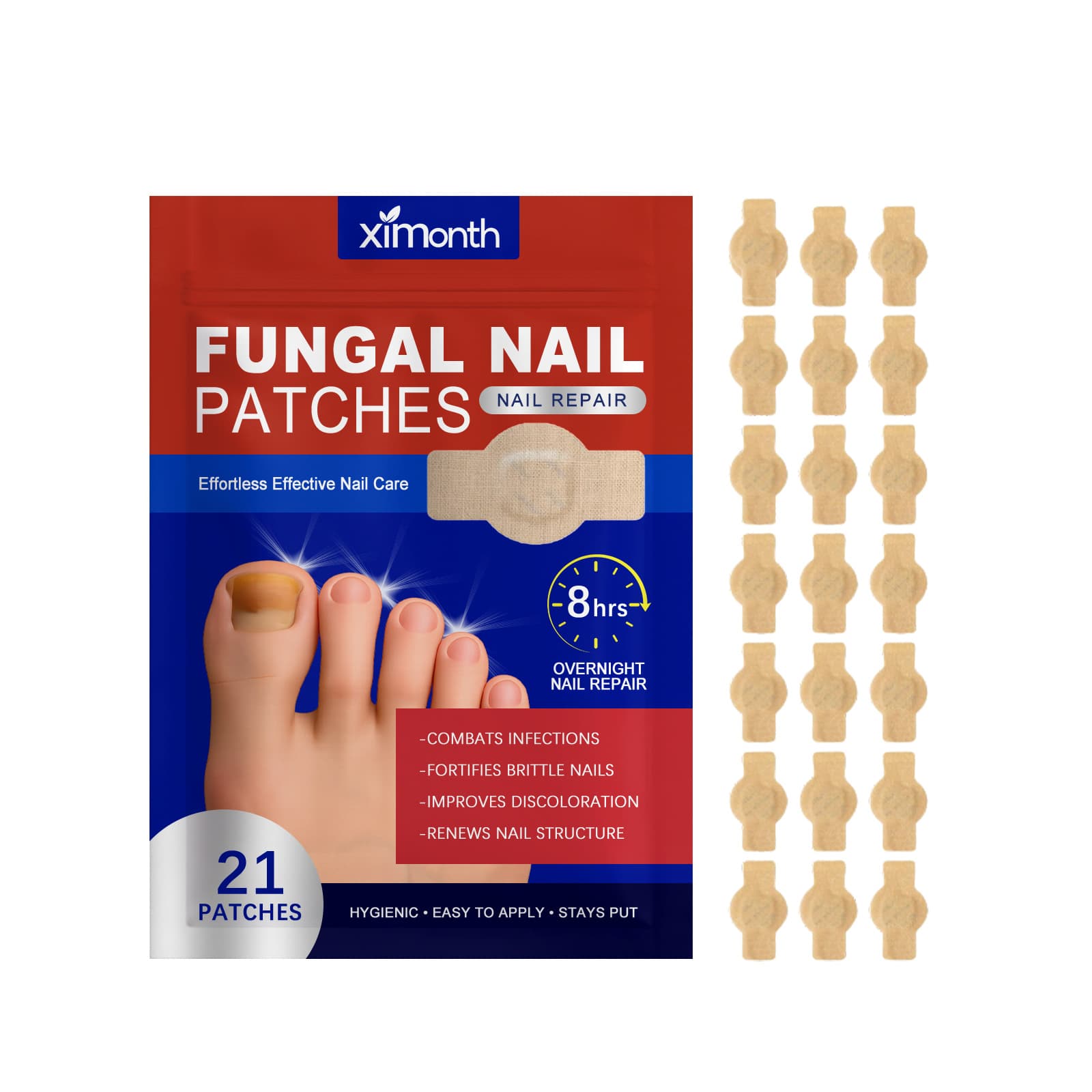 Cross-border XIMONTH Nail Care Patches Gently Soften Damaged Nail Cuticles And Moisturize And Nourish The Nails.