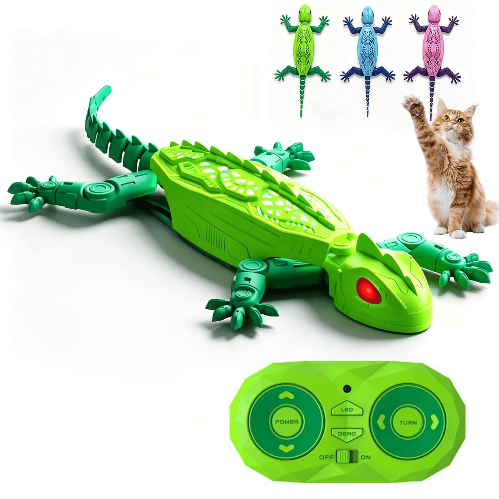 Remote Control Climbing Gecko Toy For Cats, Climbing Gecko Cat Toy That Climbs The Wall