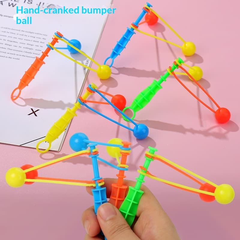 Nostalgic Hand-cranked Double-ball Plastic Toy