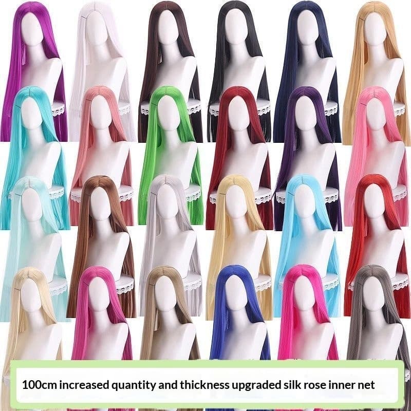 Natural Voluminous Wig Long Straight Anime Style And Traditional Chinese Style Full Headpiece